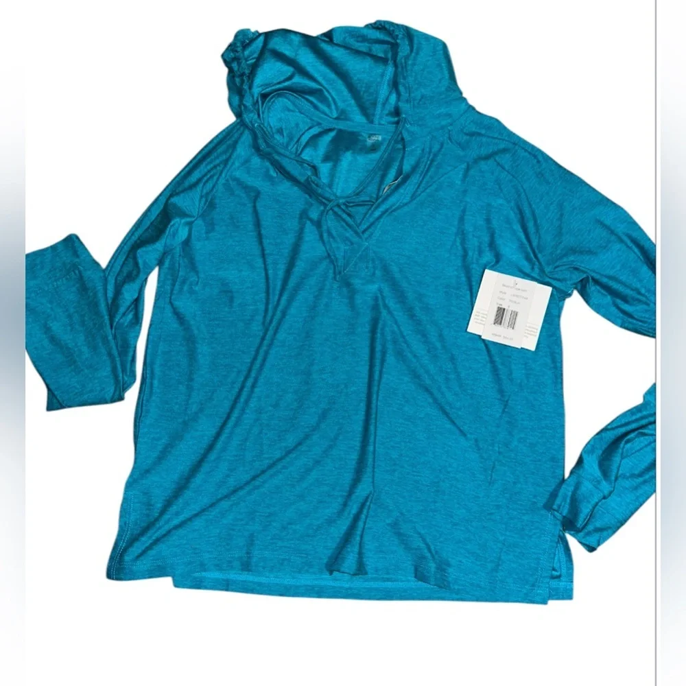 Beyond the yoga Featherweight The Splits Hoodie color peblh Size L NWT - Picture 1 of 5